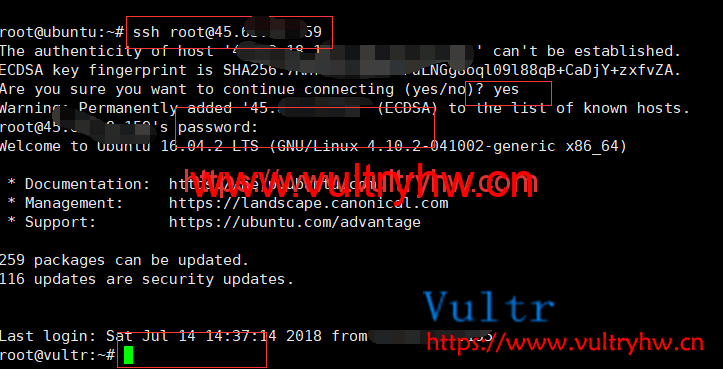 Linux/Mac远程连接Vultr