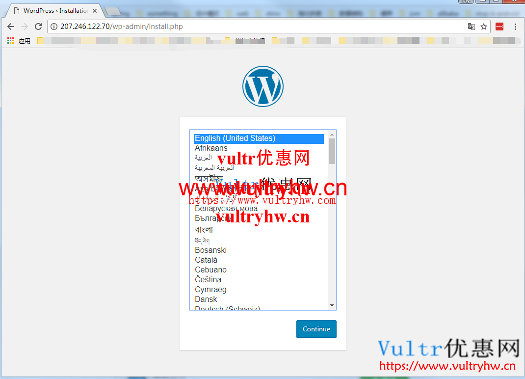 vultr安装wordpress