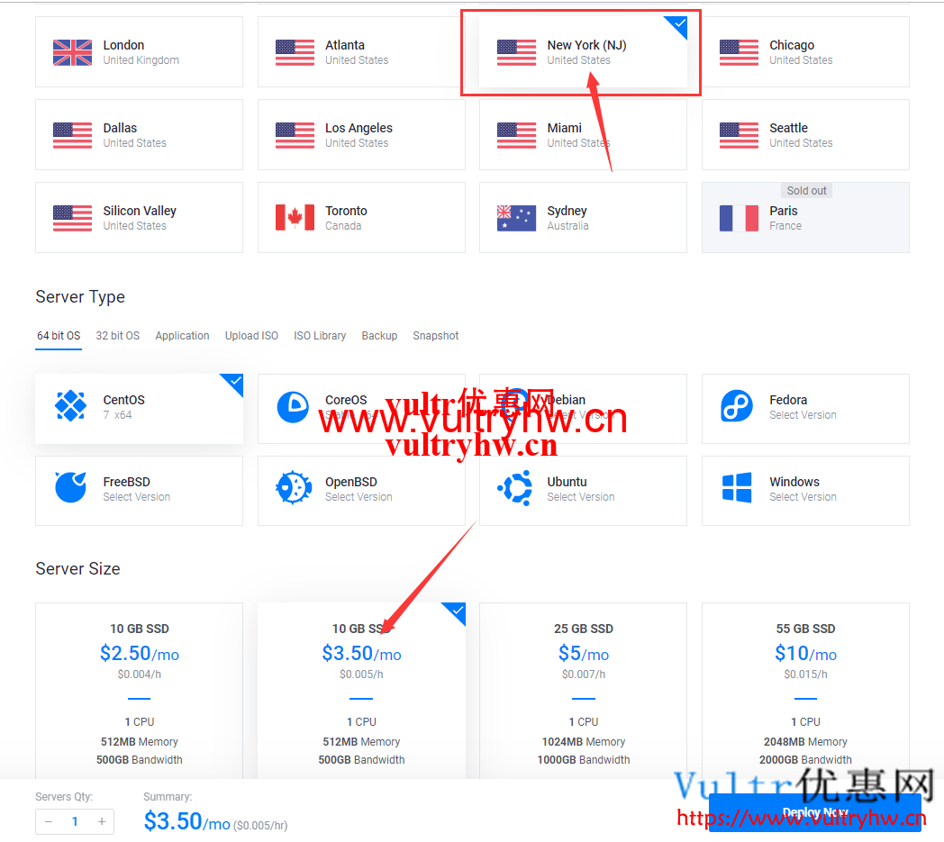 Vultr 3.5美金方案在哪里