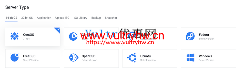 Vultr server type