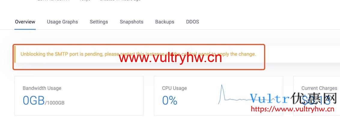 Vultr开启25端口