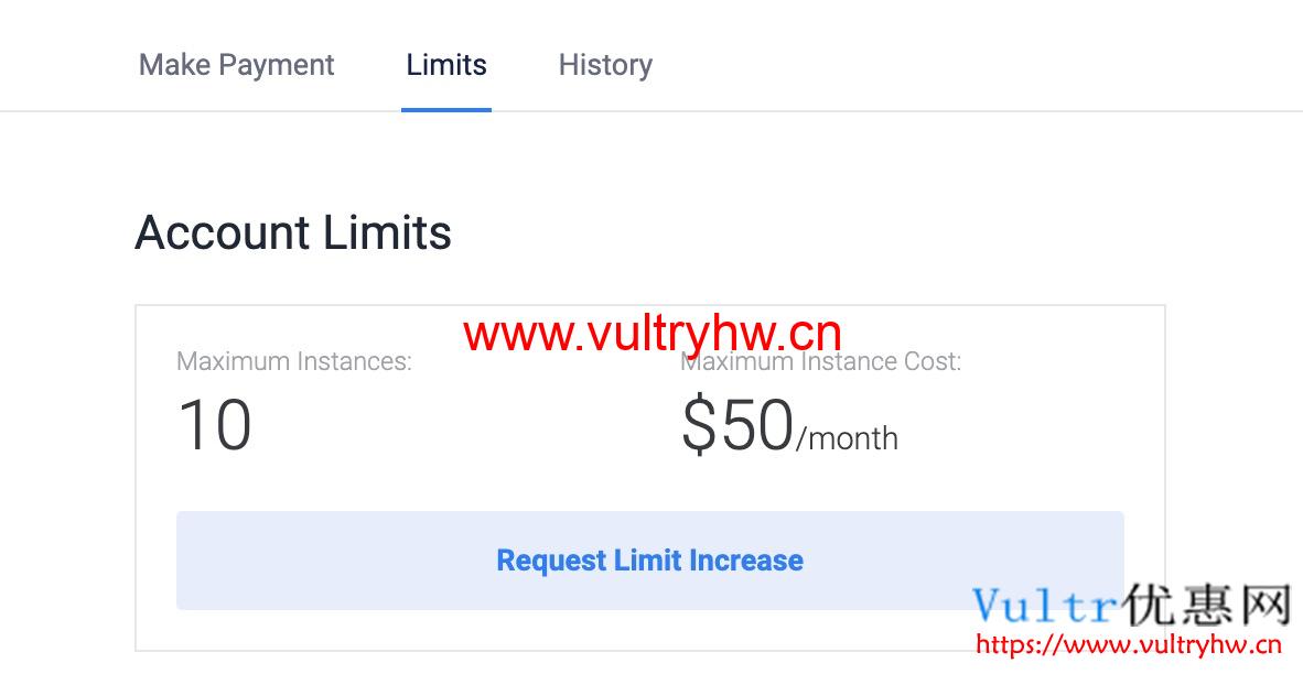 Vultr Account Limits