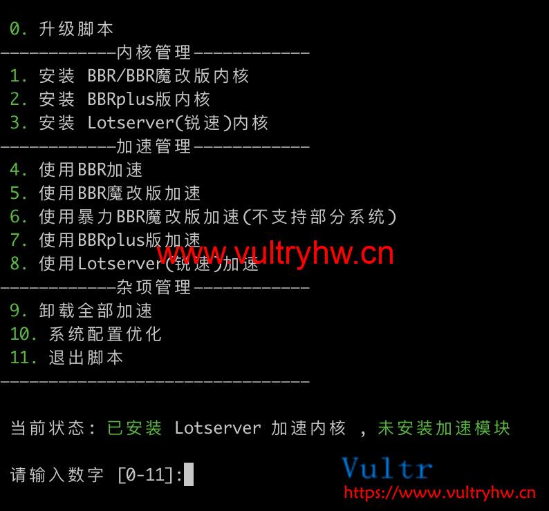 Vultr加速开启方法