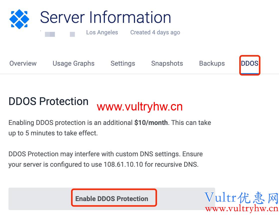 Vultr DDoS