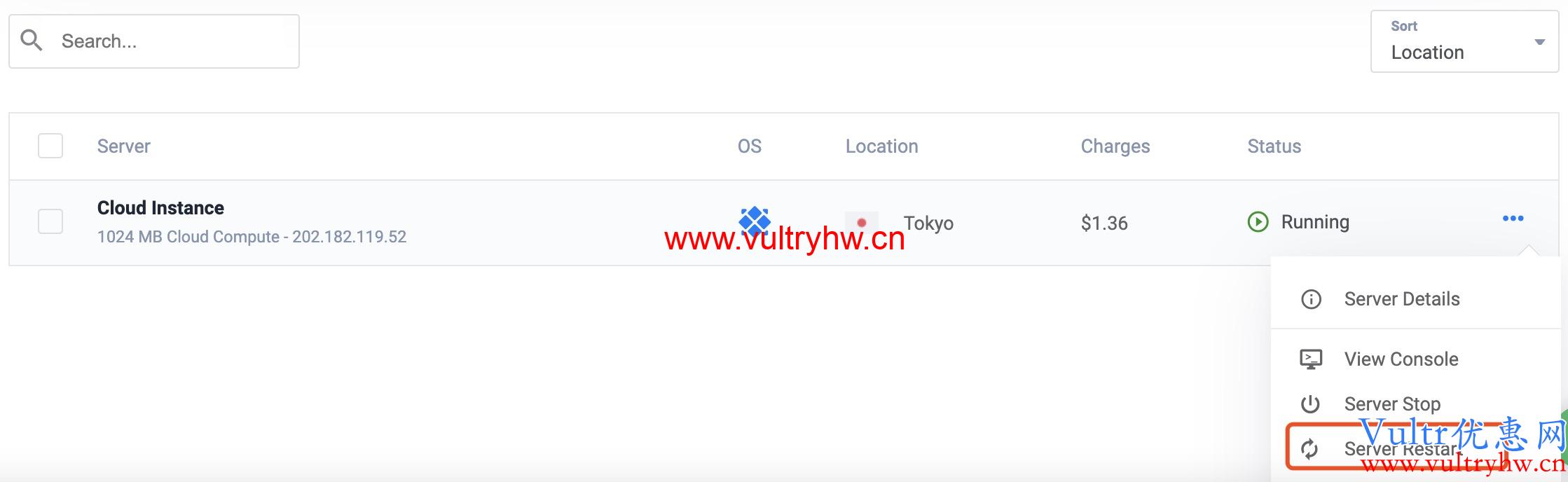 Vultr重启