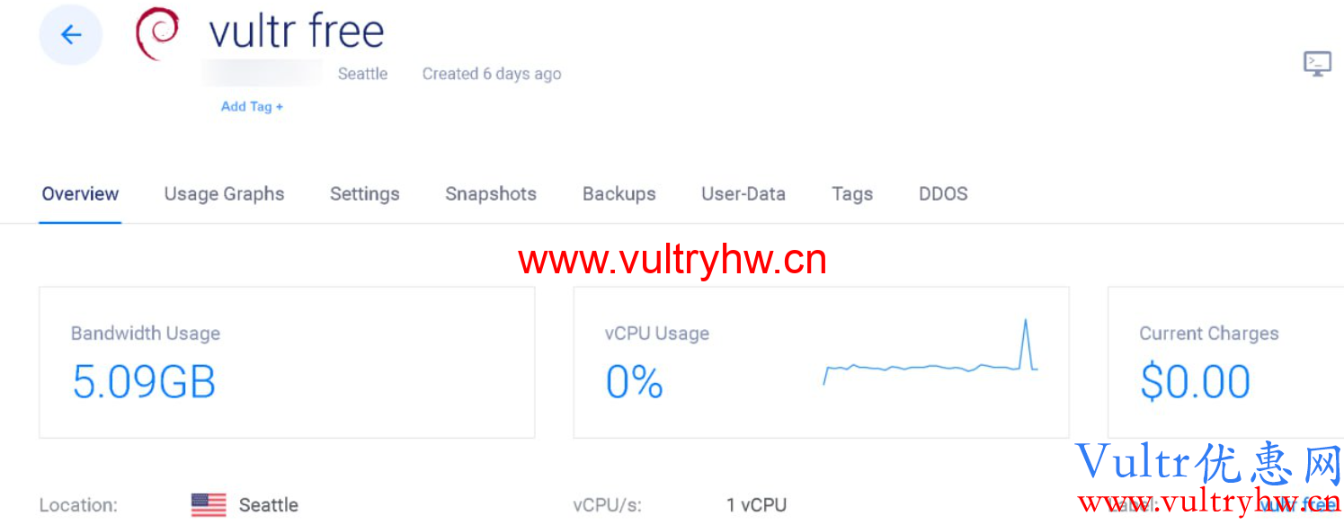 Vultr免费VPS